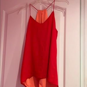 Red dressy top . Pretty color .